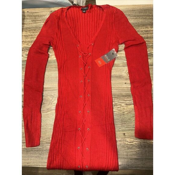 Bond Elements Cut To Curve Small Red Dress. NWT. Retails $78.00. 10 - Picture 1 of 9